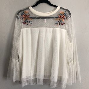 Cream Boho Top